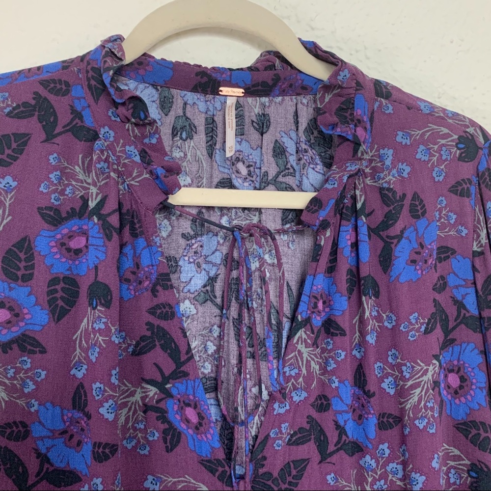 Free People Magic Mystery Floral Tunic Bell Sleeve - Picture 5 of 8